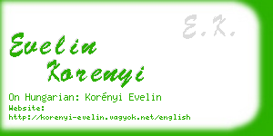 evelin korenyi business card
