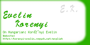 evelin korenyi business card